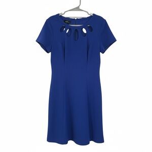 Alyx Royal Blue Keyhole Cutout Flare Dress